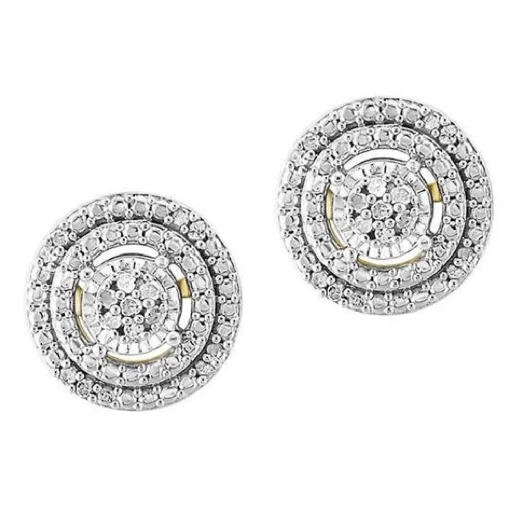 EFFY 14k gold-plated SS Diamond Stud Earrings